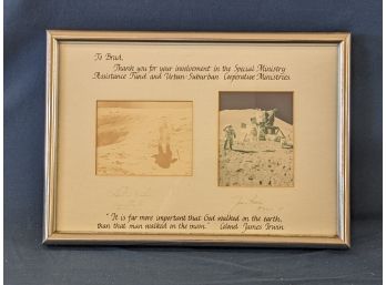Signed Original Photographs Of Astronauts James Irwin & Charlie Duke