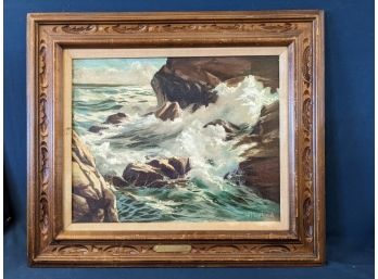 Signed H. Mayland 'Sea Foam' Oil On Canvas Painting