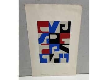 1967 Original Silkscreen By Norman Ives . Abstract