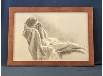 Nude Charcoal / Chalk Sketch By Diana Moses Botkin