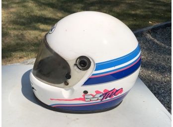 Fantastic CLEARLY 1980's Paint Scheme By BELL Helmet - Size 7-1/2' - M-TWO Model - Very Cool Vintage Helmet