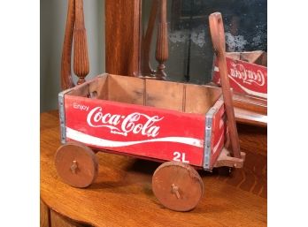 Adorable Vintage Coca Cola Crate Made In Childs / Dolls Wagon - Great For Display / Plants  Firewood - NICE !