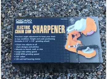 Brand New Unopened Electric Chainsaw Blade Sharpener By CHICAGO ELECTRIC - Never Opened - Brand New !