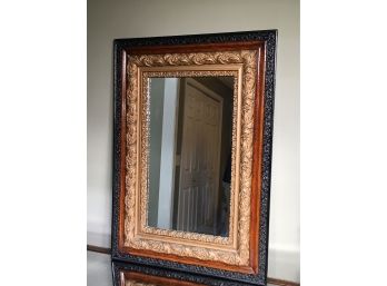 Fabulous Antique Victorian Mirror - Oak With Gilt / Black Decoration - 1890-1910 - Fantastic Decorator Piece