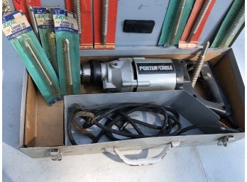 Fantastic Industrial PORTER CABLE Model 614 EHD - Hammer Drill With LOADS Of Extra BRAND NEW Masonry Bits