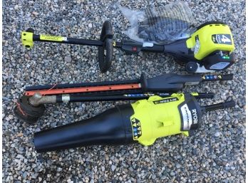 Gas Powered RYOBI EXPAND IT Multi Tool - AMAZING System - One Motor With Several Attachments - WORKS GREAT !