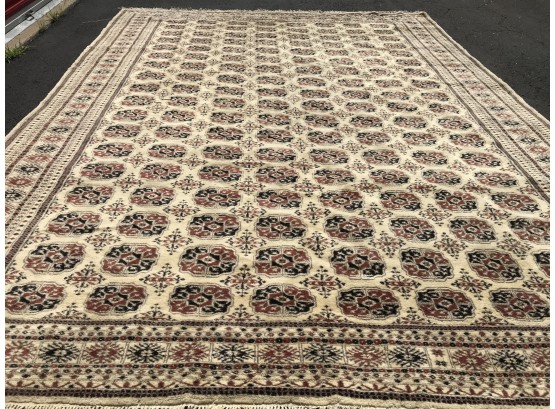Hand Knotted Persian Rug, 12 Feet 7 Inches By 9 Feet 2inches