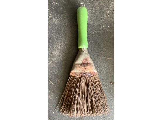 Sweet Antique Whisk Broom With Painted Green Handle