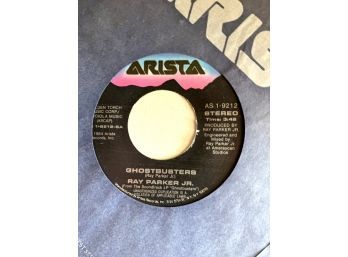 Vintage 45 Record With Sleeve, 'GHOSTBUSTERS'