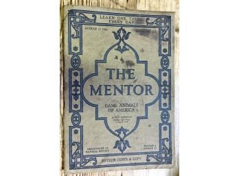 1916Book 'THE MENTOR', GAME ANIMALS OF AMERICA