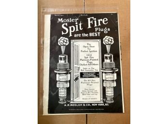 AWESOME EARLY 1900'S MAGAZINE TEAR OUT Advertising  SPARK PLUGS!!!~