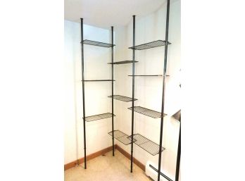 MCM Tension Pole Room Divider With Shelving