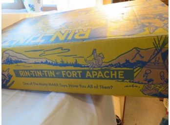 Rare Marx Rin Tin Tin Fort Apache Playset With Box 1950s