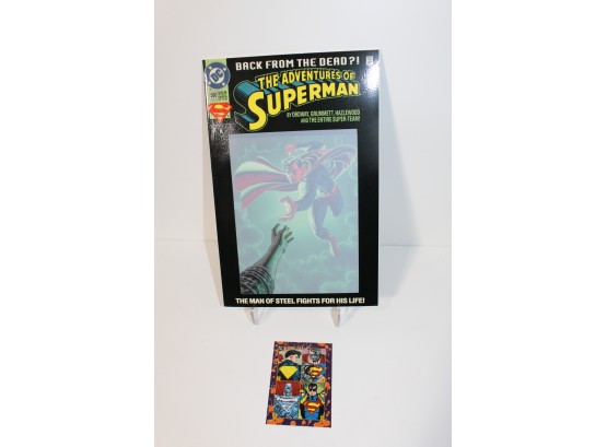 DC The Adventures Of Superman Issue #500 With Collectible Card 1993
