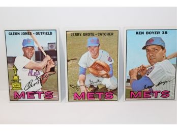 3 Great Mets Topps 1967 Cards Topps.