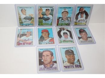 10 1967 Topps Baseball Cards - #18,19,21,22,23,24,26,27,28,29. In Top Loaders