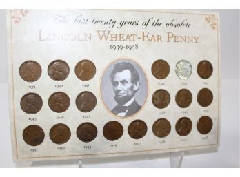 Lincoln Wheat Penny Group - 20 Items & 1 (1939-1958)