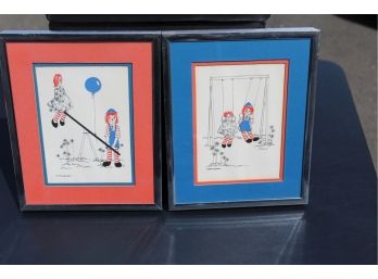 Wonderful Prints By Marguerite Baldasaro - Raggedy Ann & Andy - Signed