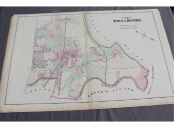1874 Part Of The Town Of Revere - Massachusetts - Plate Q