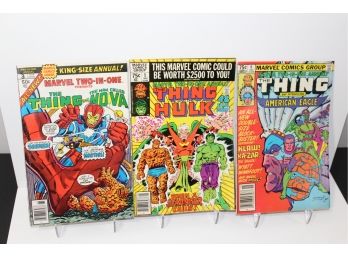 3 Marvel Two-in-one Annuals The Thing - #3 1978, #5 1980, #6 1981