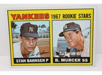 1967 Topps Baseball Rookie Card Yankees - Bobby Mercer