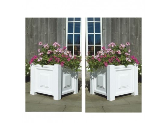 A Pair Of Walpole Woodworks Azek Planter Boxes - 24' Square