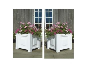 A Pair Of Walpole Woodworks Azek Planter Boxes - 24' Square