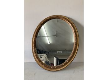 Oval Mirror With Golden Ornate Frame
