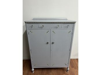 Hand Painted Standing Wardrobe With Drawers