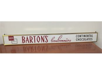 1960s Bartons Chocolates New Haven CT Store Advertising Sign