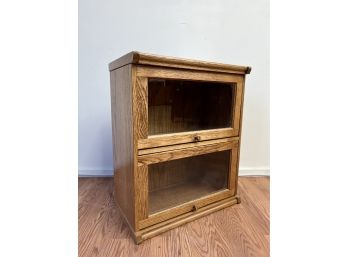 Wooden Two Shelf Barrister Book Case