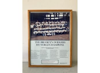 Brooklyn Dodger 1955 World Champions - Framed