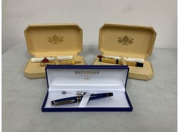 Pen Collection With Original Boxes Including A Waterman & More!