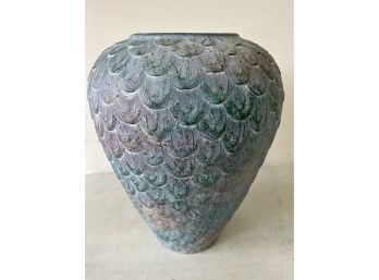 Large Heavy Blue Vase