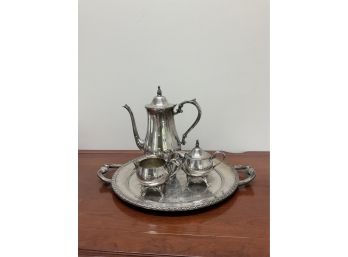 WM. A. Rodgers Tea Serving Set With Tray