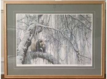 Winter Filigree - Giant Panda / Robert Bateman Framed Lithograph  (LOC W2)