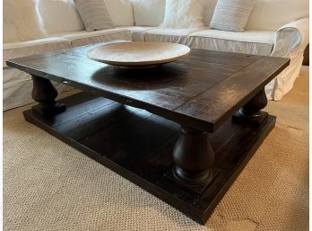 Large Rustic Style Plank Top Coffee Table  (LOC W1)