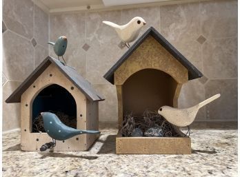 Signed Handmade Birdhouses & Bird Feeders  (LOC W2)