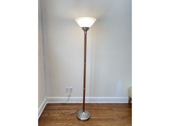 Tall Floor Lamp With Frosted Glass Shade  (LOC W1)
