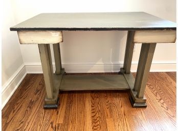 Vintage Sage Green Chalk Painted Table  (LOC W1)