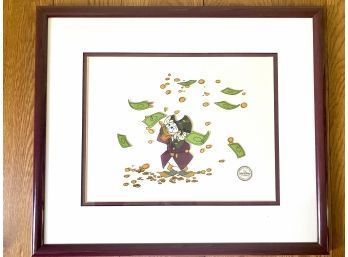 Scrooge McDuck And Money / Walt Disney Framed Serigraph  (LOC W2)