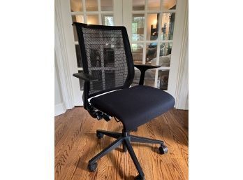 Steelcase Black Swivel Desk Chair  (LOC W1)