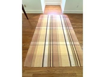 Apricot Plaid Cotton Area Carpet  (LOC W1)