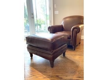 Leather Club Chair & Ottoman  (LOC W1)