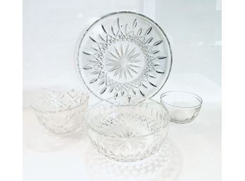 Four Piece Tiffany & Waterford Glass Table Decor  (LOC W1)