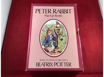 Vintage Set Of 4 Peter Rabbit Pop-up Books Beatrix Potter Good Overall Condition