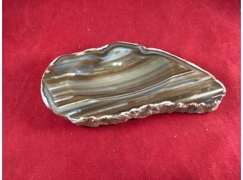 Beautiful Polished Layered Geode Slice Tight Layers Good Overall Condition