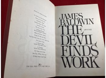 James Baldwin The Devil Finds Work An Essay Hard Cover Book Good Overall Condition