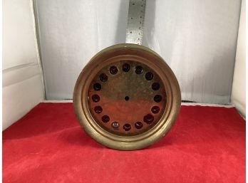Antique Solid Brass Screw Off Glass Cover Light Up Gauge See Pictures Train, Ship, Subway, Elevator Indicator