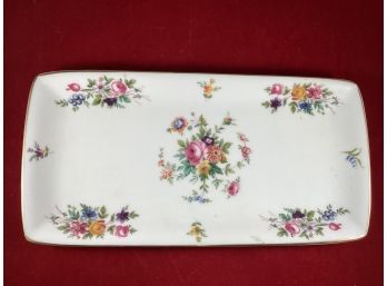 Vintage Minton Marlow Rectangular Dresser Dish Plate Bone China Made In England Good Overall Condition